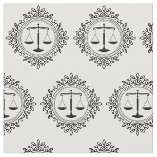 Decorative Scales of Justice   Lawyer Fabric