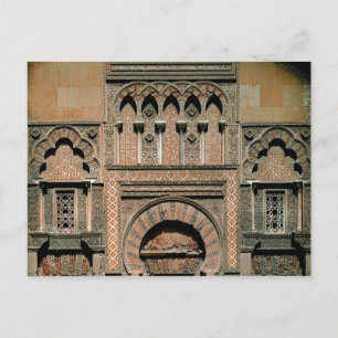 Decorative scheme above the doorway postcard