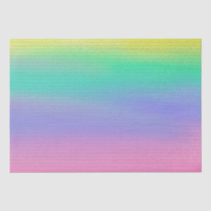 Decorative Script Words on Rainbow Tissue Paper