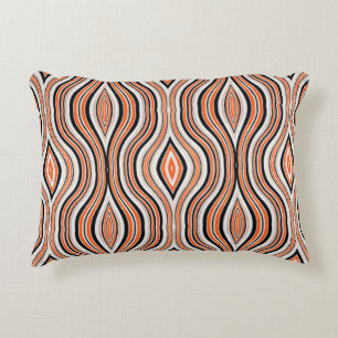 Decorative seamless light grey, black and antique accent pillow