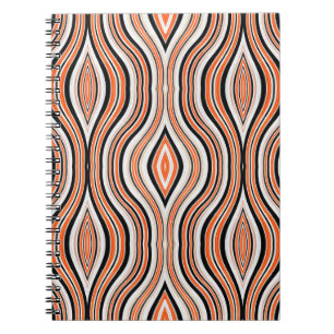 Decorative seamless light grey, black and antique  notebook