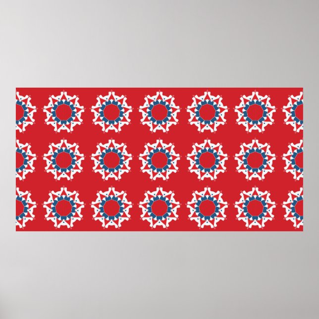 Decorative seamless pattern. Abstract texture desi Poster (Front)