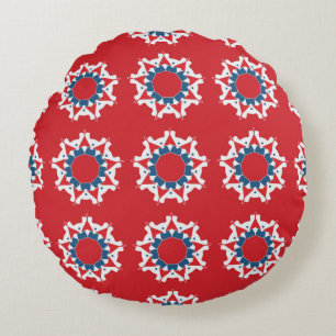 Decorative seamless pattern. Abstract texture desi Round Pillow