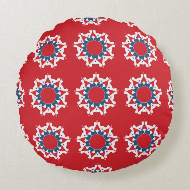 Decorative seamless pattern. Abstract texture desi Round Pillow (Front)