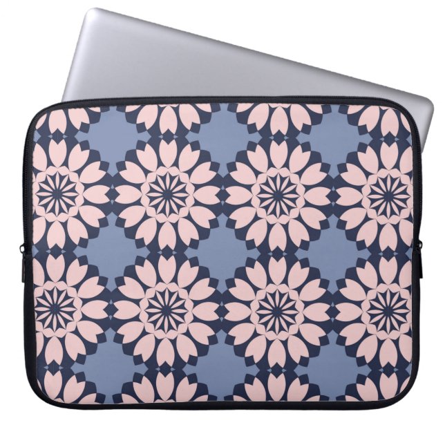 Decorative seamless pattern of different geometric laptop sleeve (Front)