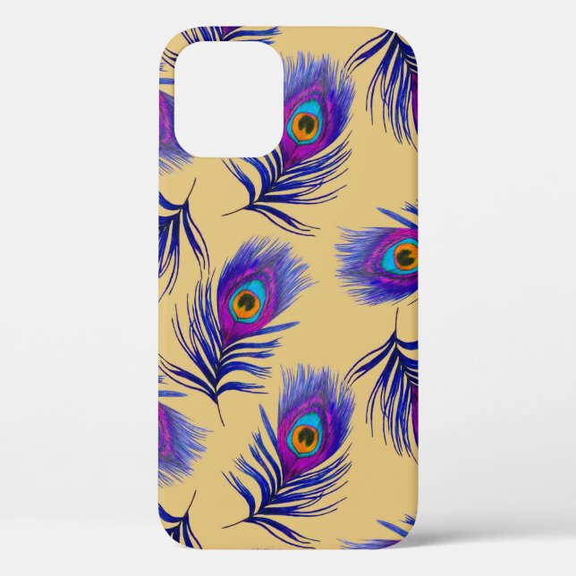 Decorative seamless pattern with beautiful peacock Case-Mate iPhone case (Back)
