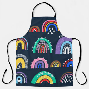 Decorative seamless pattern with strawberry flower apron