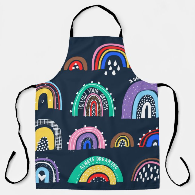 Decorative seamless pattern with strawberry flower apron (Front)