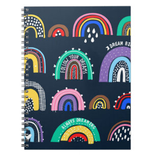 Decorative seamless pattern with strawberry flower notebook