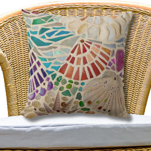 Decorative Seashells Throw Pillow