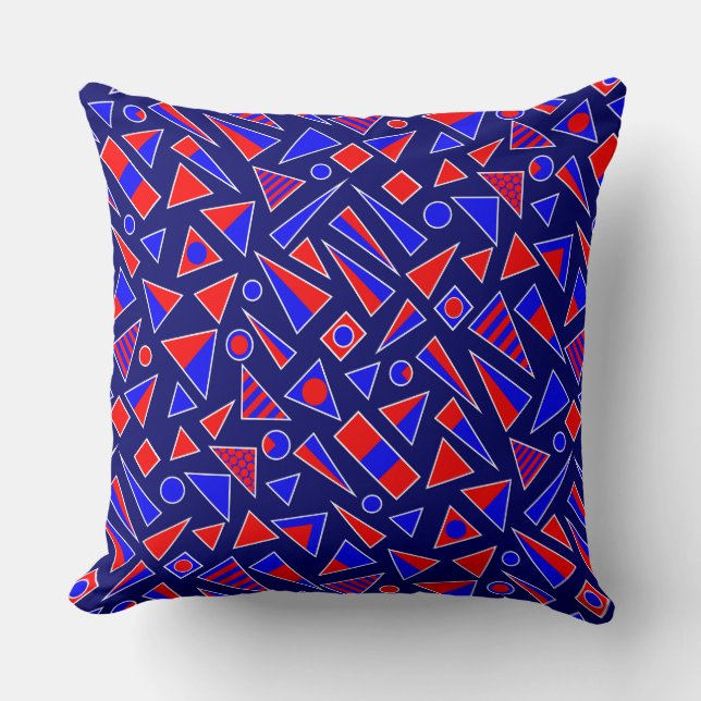 Decorative Shapes - Diagonal - Deep navy Throw Pillow (Front)
