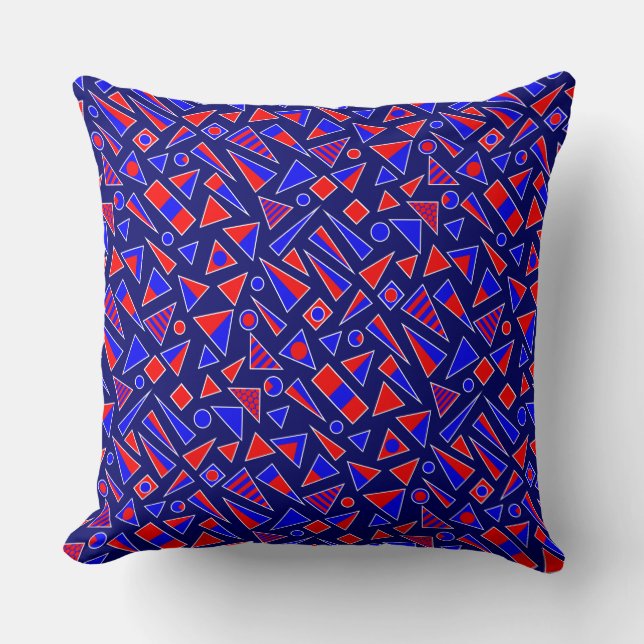 Decorative Shapes V2 - Diagonal - Deep navy Throw Pillow (Front)