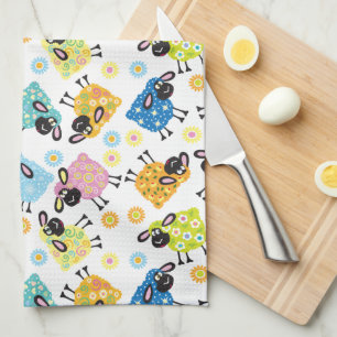 decorative sheep kitchen towel