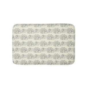Decorative Shells Pattern Bath Mat