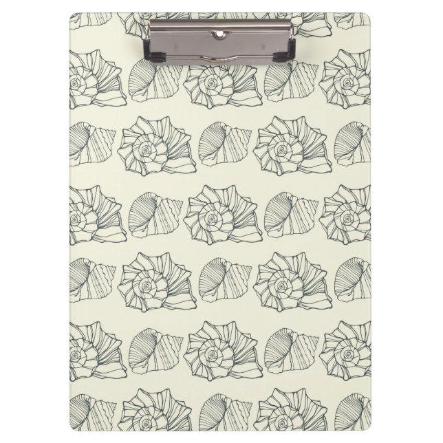 Decorative Shells Pattern Clipboard (Front)