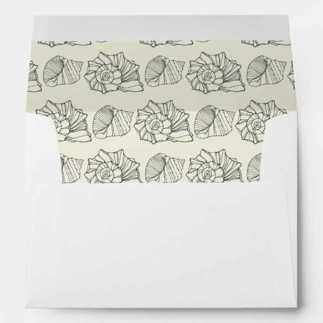 Decorative Shells Pattern Envelopes (Back (Bottom))