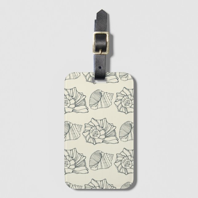 Decorative Shells Pattern Luggage Tag (Front Vertical)