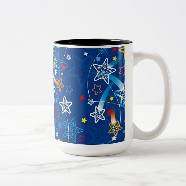 Decorative Shooting Stars Pattern Mug (Right)