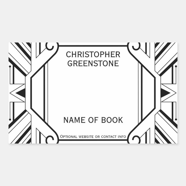 Decorative Signed By Author Bookplate Sticker (Front)