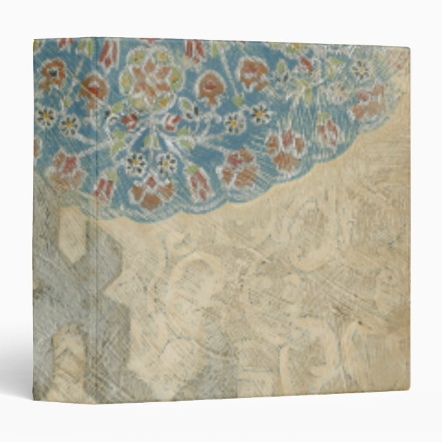 Decorative Silver Tapestry Floral Arrangement Binder (Front/Spine)