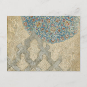 Decorative Silver Tapestry Floral Arrangement Postcard