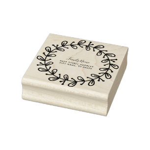 Decorative Simple Return Address Rubber Stamp