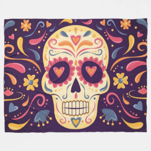 Decorative Skull Fleece Blanket