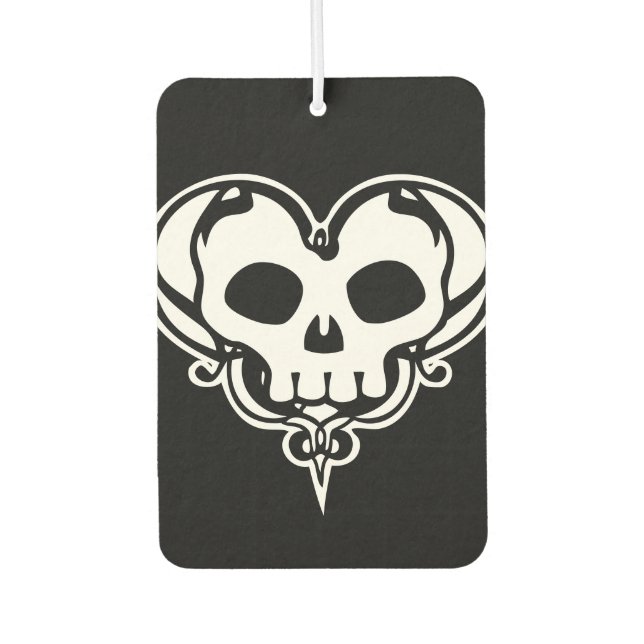 Decorative Skull Heart Air Freshener (Front)