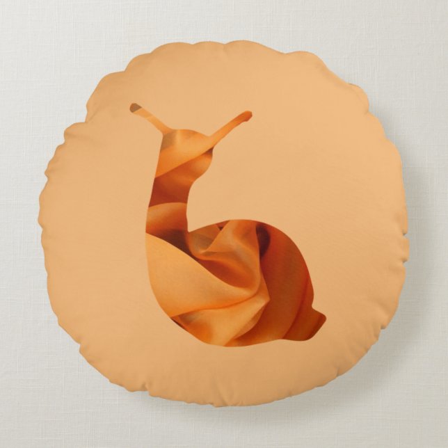 Decorative Snail Round Pillow (Front)
