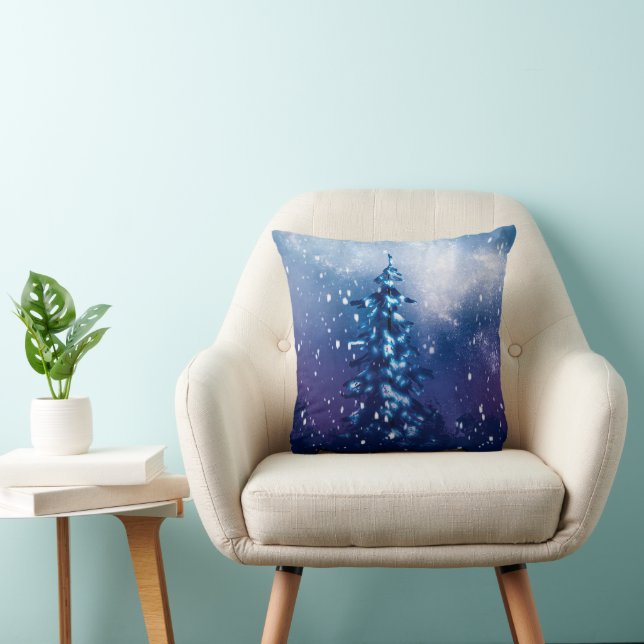 Decorative Snow Ball Merry Christmas Throw Pillow (Chair)