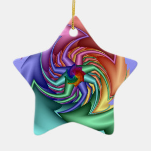 Decorative Star ornament with a Swirling design