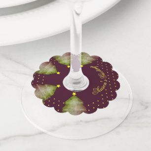 Decorative Stem Glass Serving Decor Wine Glass Tag