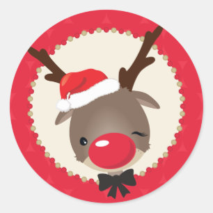 DECORATIVE STICKER SEAL :: reindeer