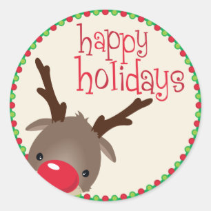 DECORATIVE STICKER SEAL :: reindeer
