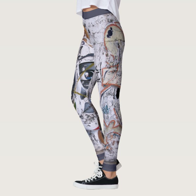 Decorative Street Art Design Leggings (Left)