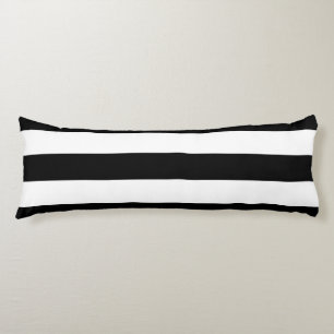 Decorative Striped Black & White Stripes Pattern Body Pillow
