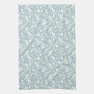 Decorative Striped Leaf Pattern Kitchen Towel