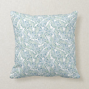 Decorative Striped Leaf Pattern Throw Pillow