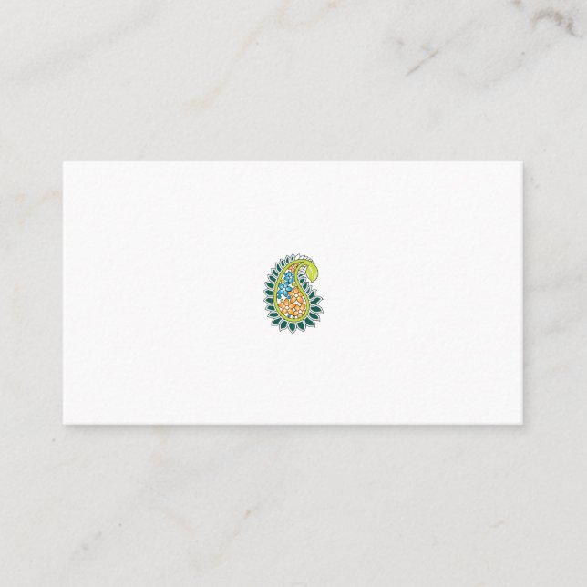 Decorative Style, Dark Blue Green, Wattle Appointment Card (Front)