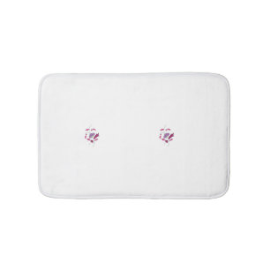 Decorative Style, Dark Blue Green, Wattle Bath Mat