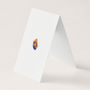 Decorative Style, Dark Blue Green, Wattle Business Card