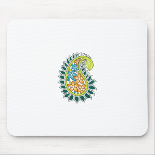 Decorative Style, Dark Blue Green, Wattle Mouse Pad