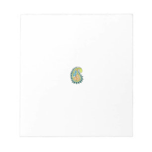 Decorative Style, Dark Blue Green, Wattle Notepad