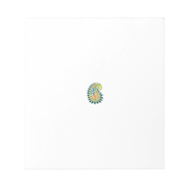Decorative Style, Dark Blue Green, Wattle Notepad (Front)