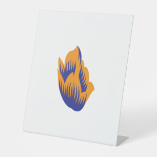 Decorative Style, Dark Blue Green, Wattle Pedestal Sign