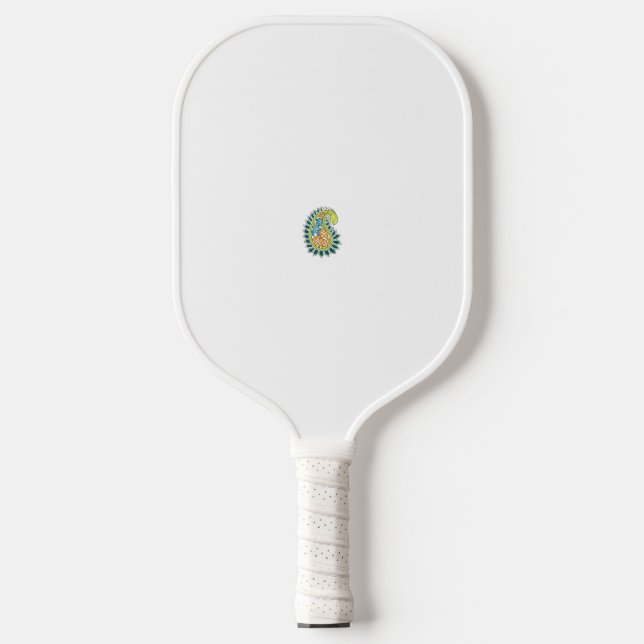 Decorative Style, Dark Blue Green, Wattle Pickleball Paddle (Front)