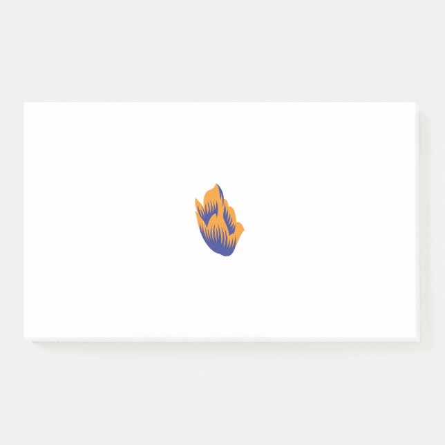 Decorative Style, Dark Blue Green, Wattle Post-it Notes (Front)