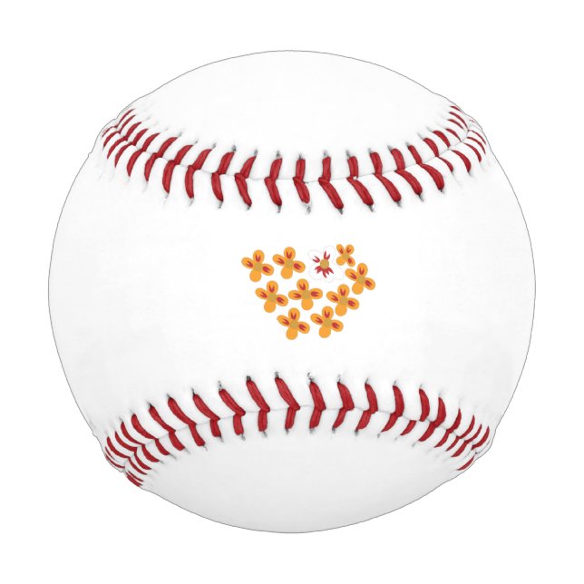 Decorative Style, Dull Orange, Cornell Red Baseball (Front)
