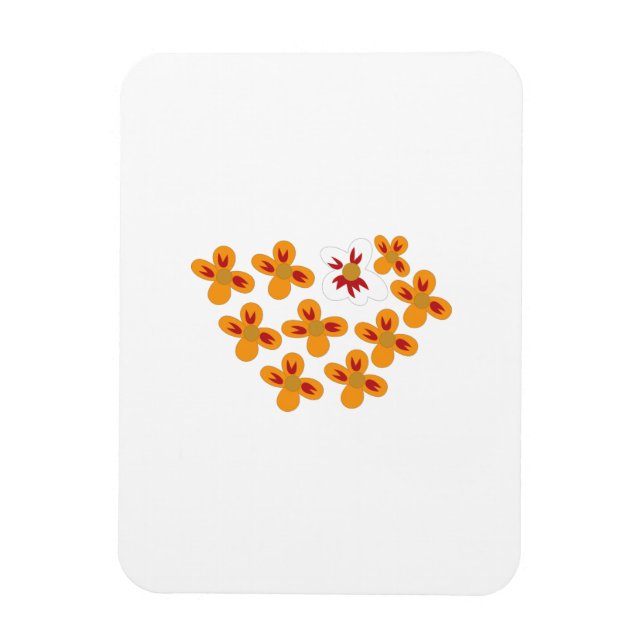 Decorative Style, Dull Orange, Cornell Red Magnet (Vertical)