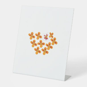 Decorative Style, Dull Orange, Cornell Red Pedestal Sign